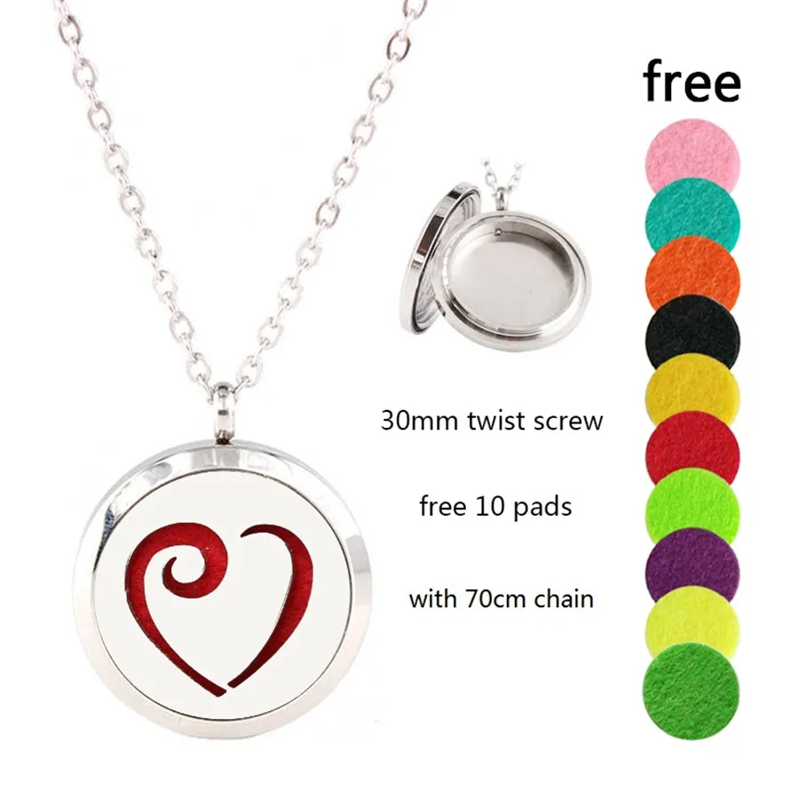 8 стилей Твист винт из нержавеющей стали ленты Арома эфирные масла медальон со