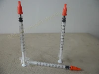 100 sets 1ml1cc dispensing plastic liquid dispenser syringe industrial glues manual syringe with orange tip capepoxies syringe