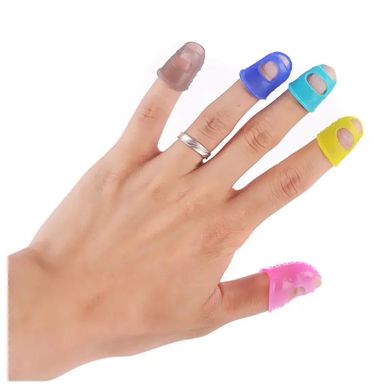 4 шт. силиконовый защитный чехол на палец для гитары разных цветов|Детали и