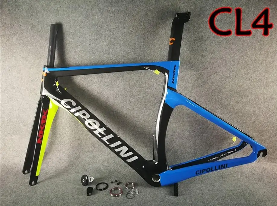 T1100 карбоновые дорожные рамы Cipollini NK1K карбоновые рамы для дорожного велосипеда 3k или 1k карбоновые велосипедные рамы V тормоза или дисковые тормоза - Цвет: CL4