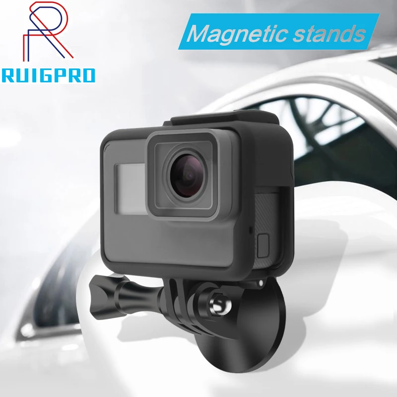Магнитный держатель для аксессуаров Go pro, магнитный металлический штатив, универсальный адаптер для крепления для Gopro Hero8 7 6 5 4 3+ Xiaomi Yi 4k sjcam