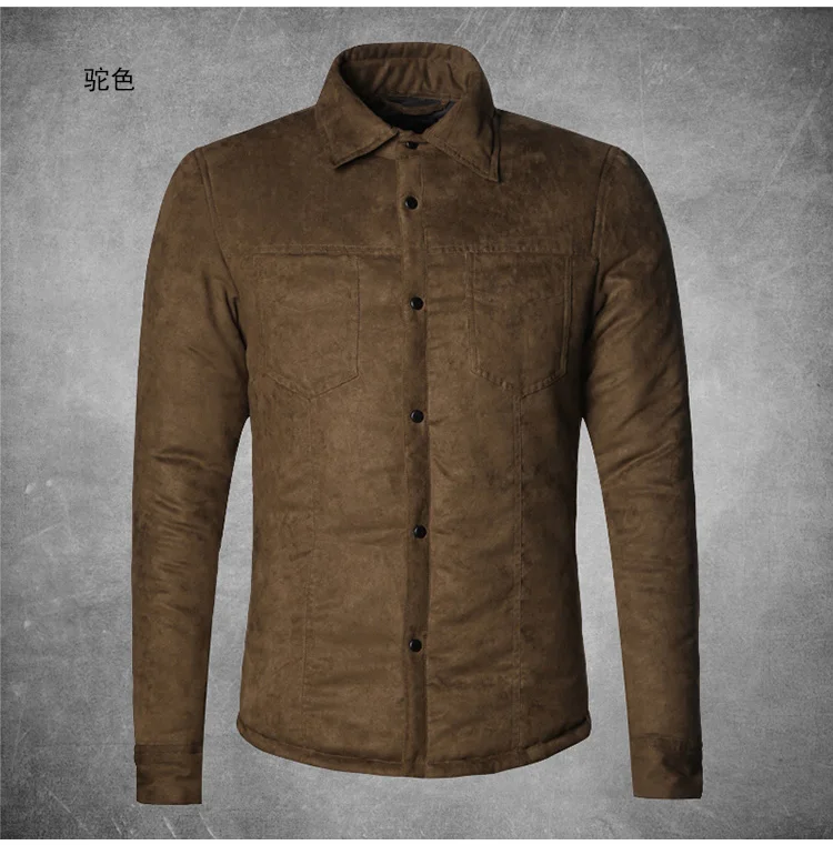 Для мужчин осень модный бренд Slim Fit с длинным рукавом пальто Для мужчин плед хлопок Повседневное теплая верхняя одежда Европейский стиль наивысшего качества пальто F2132 - Цвет: camel
