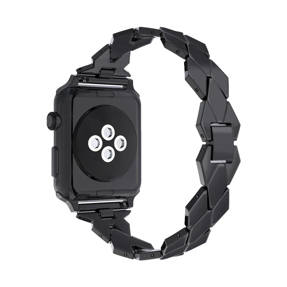Стальной браслет с бриллиантами для Apple Watch 38 мм 40 42 44 iWatch Series 1 2 3 4 5 Ремешки
