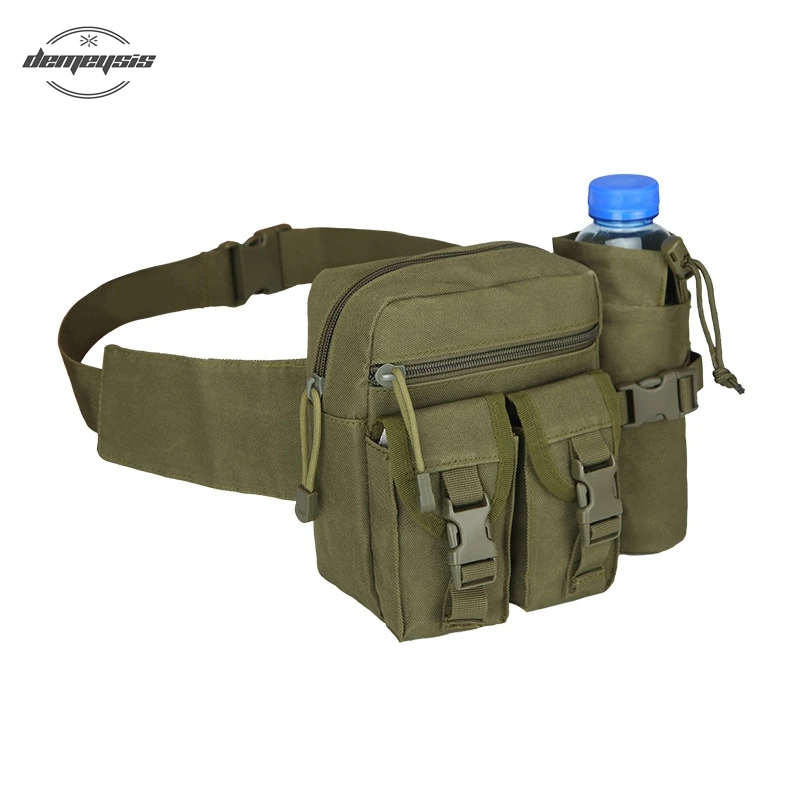 Тактическая поясная Сумка Molle с держателем для бутылки водой сумка пеших