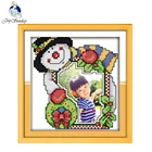 Набор для вышивки сделай сам Joy Sunday, Рождественская фоторамка, Набор для вышивки крестиком