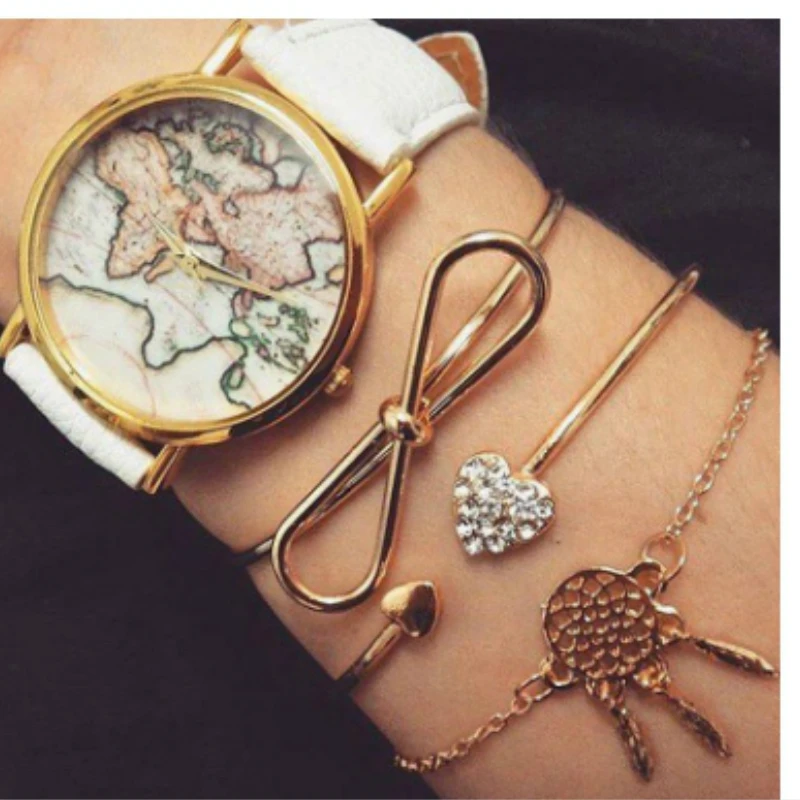 2018 новые модные ювелирные изделия кристалл любовь лук Ловец снов браслет набор