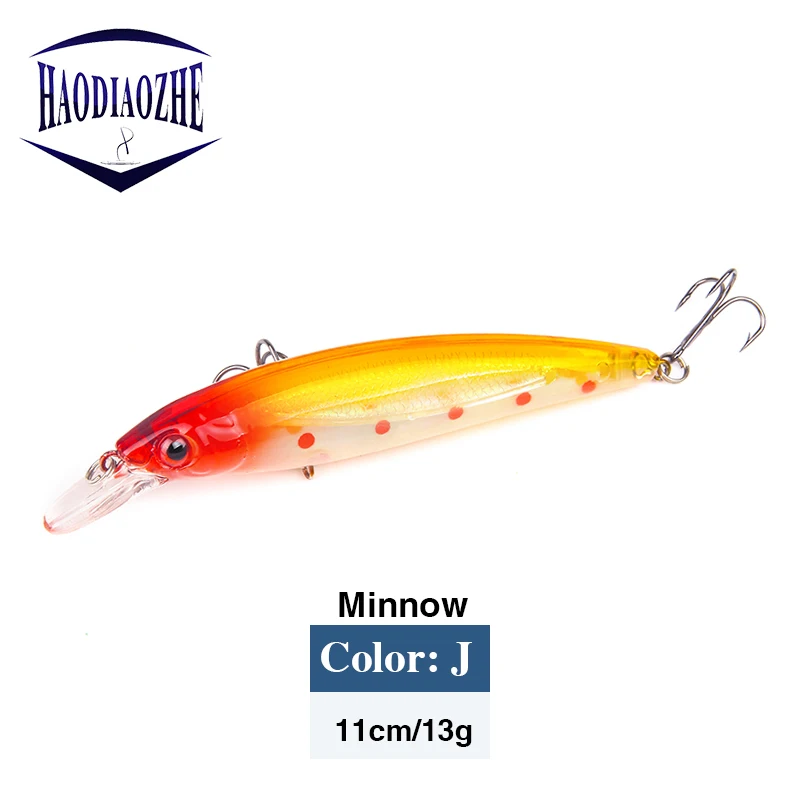 1 шт. приманки для рыбалки Minnow-Воблеры 11 5 см 13 8 г отличная краска 3D глаза длинные