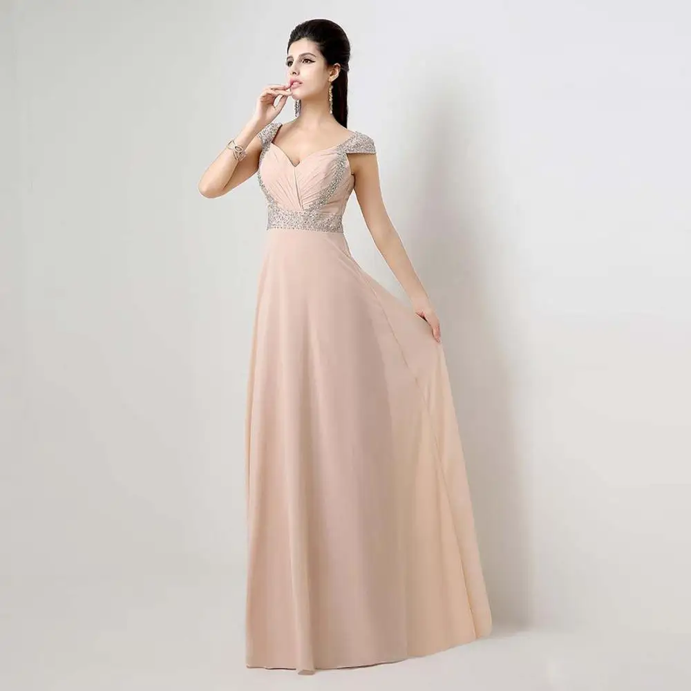 ANTI Plus Size Pink Prom Dresses Long V-Neck Chiffon A-line Robe De Soiree 2019 Lavender 16 Colors Formal Party Gowns for Women | Свадьбы и