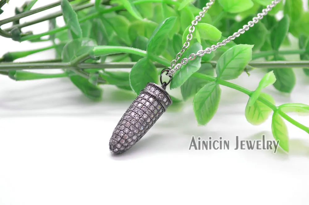 Подвеска с камнями в форме пули серебряная для мужчин и женщин 5 шт.|pendant jewelry|jewelry