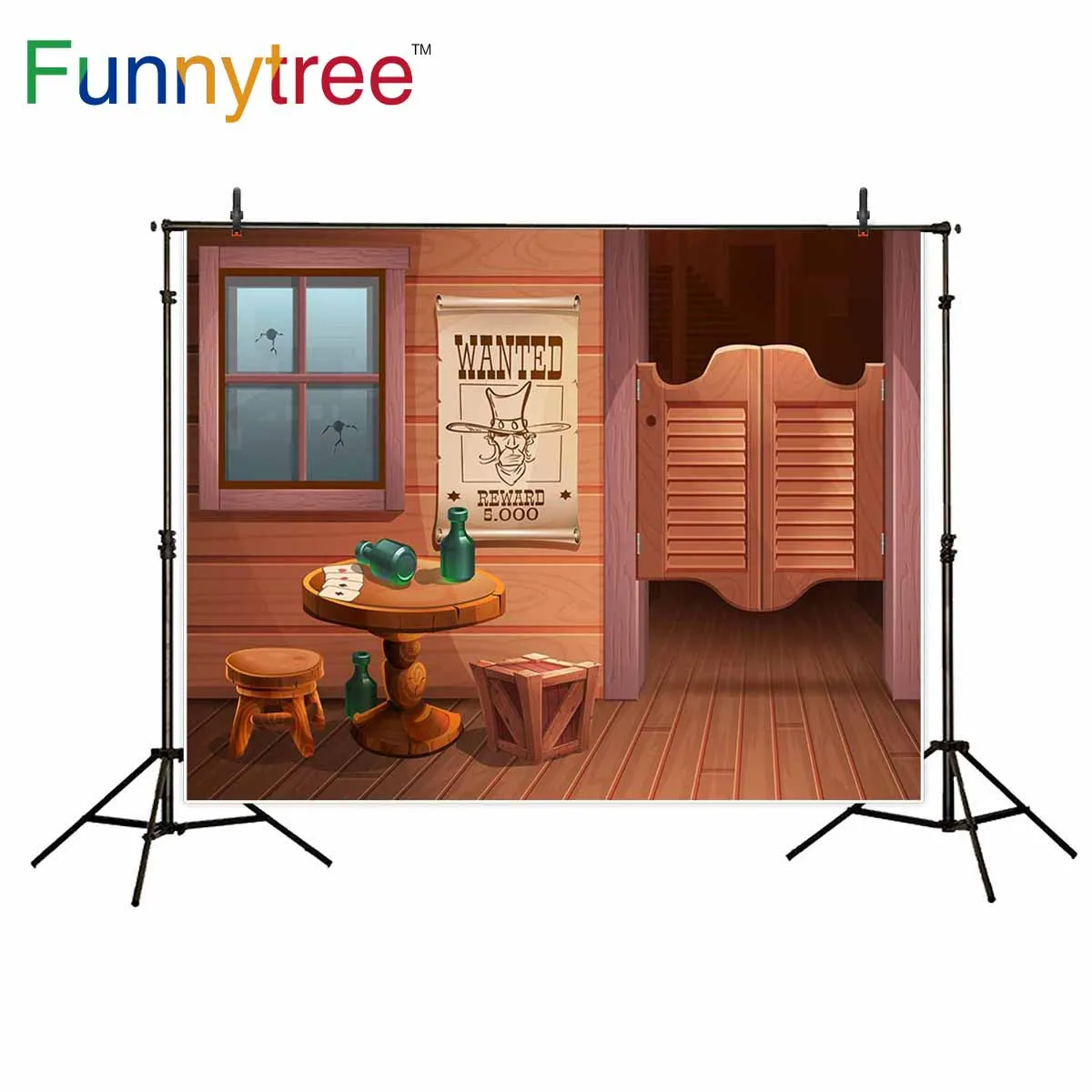 

Фон Funnytree для фотостудии западный ковбой деревянная таверна дверь мультфильм дети Фон фотобудка для фотосессии с принтом