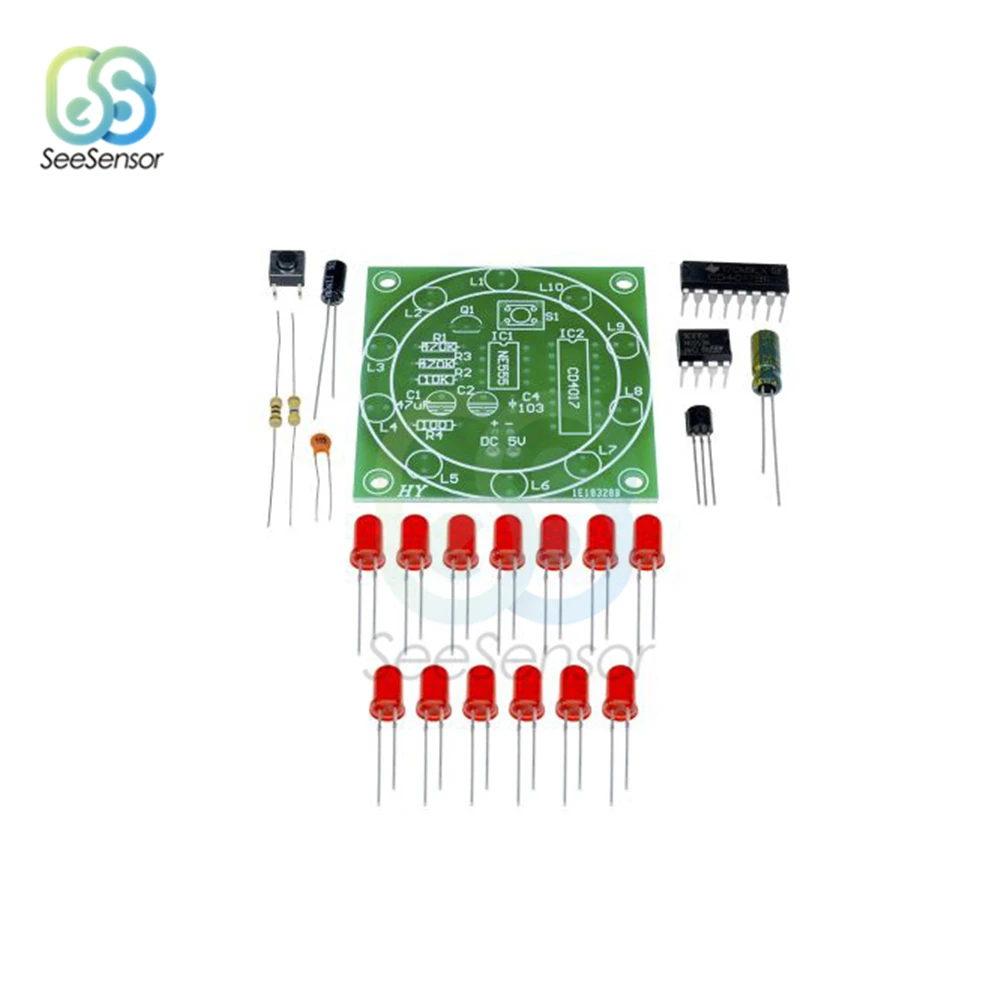 Поворотный Набор Lucky для творчества CD4017 NE555 самостоятельная сборка наборы