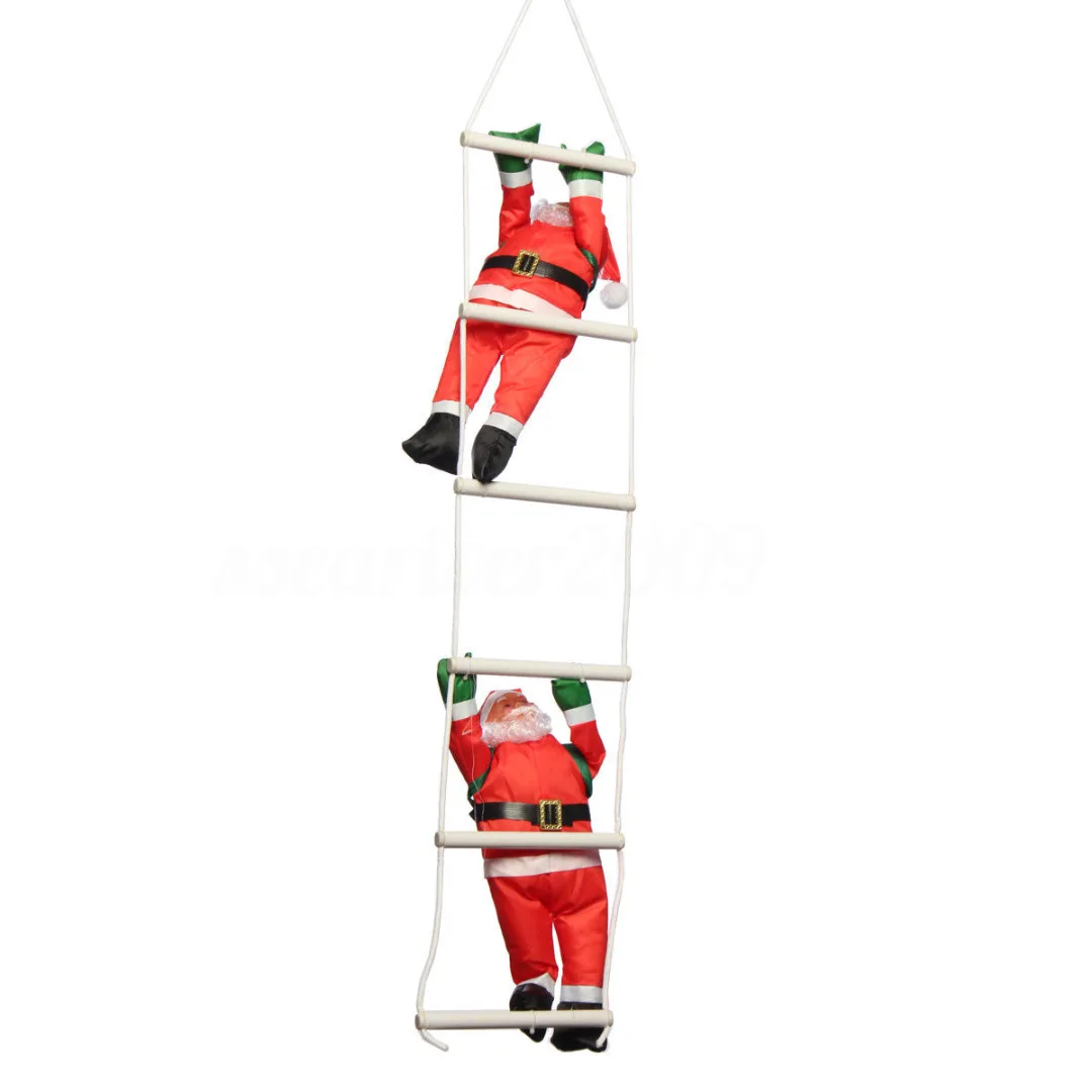 Новый альпинистский Санта-Клаус с веревочной лестницей рождественское уличное