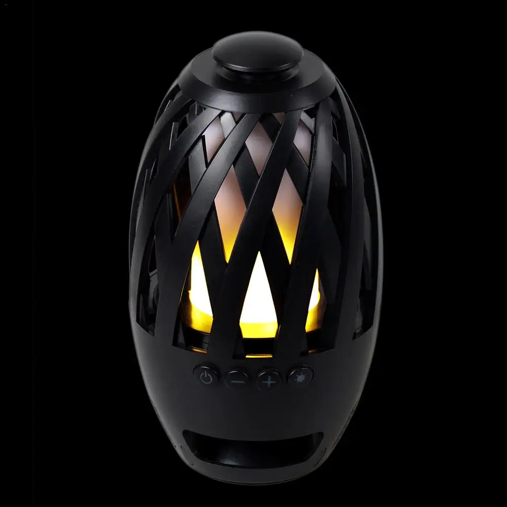 Пламя атмосферный свет Bluetooth динамик Открытый Кемпинг Мини Бас