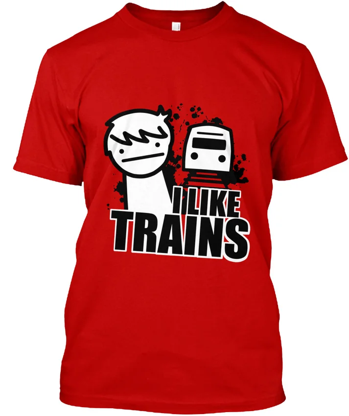 Я люблю поезда asdf кино-Премиум Футболка | Мужская одежда