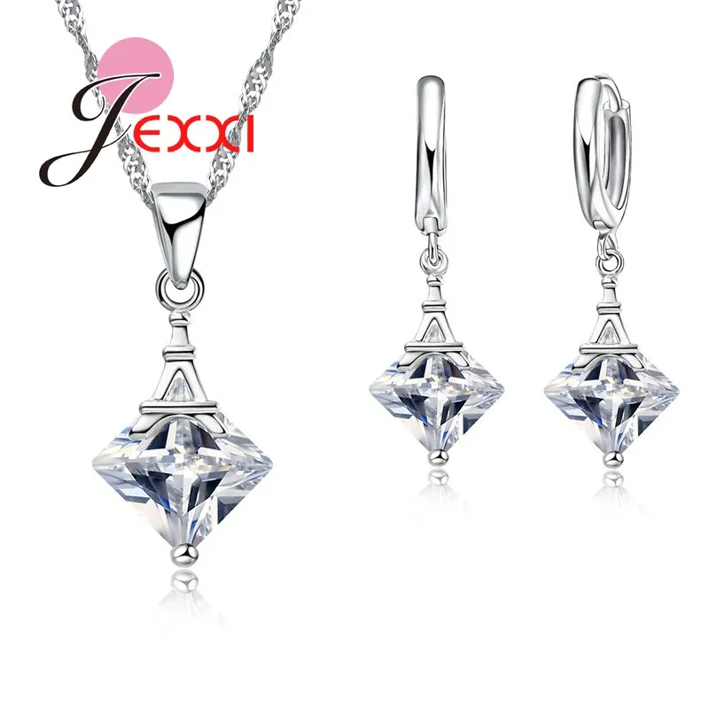 Женский ювелирный комплект из серебра 925 пробы с кристаллами|jewelry sets|jewelry sets weddingset