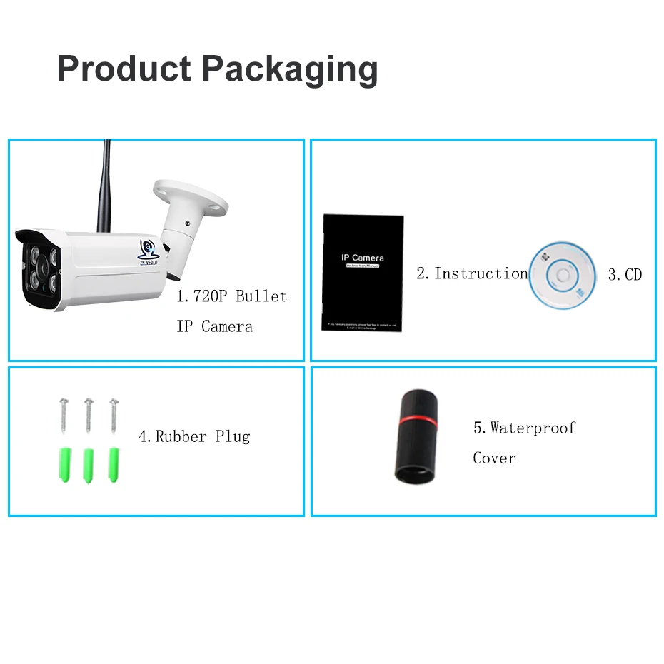 ZSVEDIO IP камера Wi Fi 720p 960p 1080P CCTV ИК Ночное Видение Водонепроницаемый Открытый Surveilence
