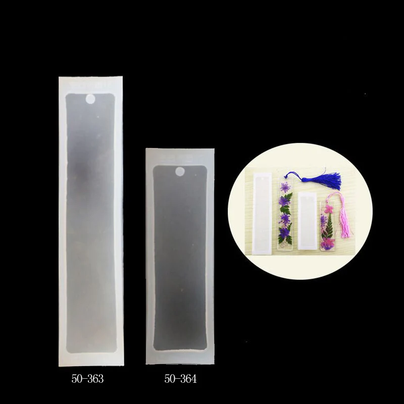 1PCS Craft DIY Transparent UV Resin Liquid Silicone Mold Rectangle Bookmarks Molds For Pendant Charms Making Jewelry | Украшения и