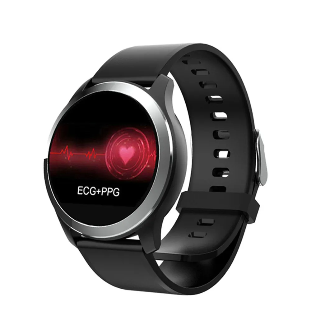 Vwar ECG PPG Смарт часы с монитором сердечного ритма шагомер IP68 Водонепроницаемые