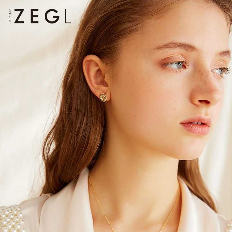 Женские серьги с характером ZEGL design sense красные сеткой асимметричные для ушей