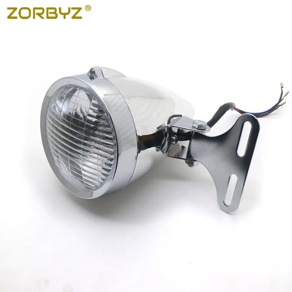 ZORBYZ ретро мотоцикл хром ABS Bullet H4 Фары для Yamaha Suzuki Kawasaki Honda Custom| |