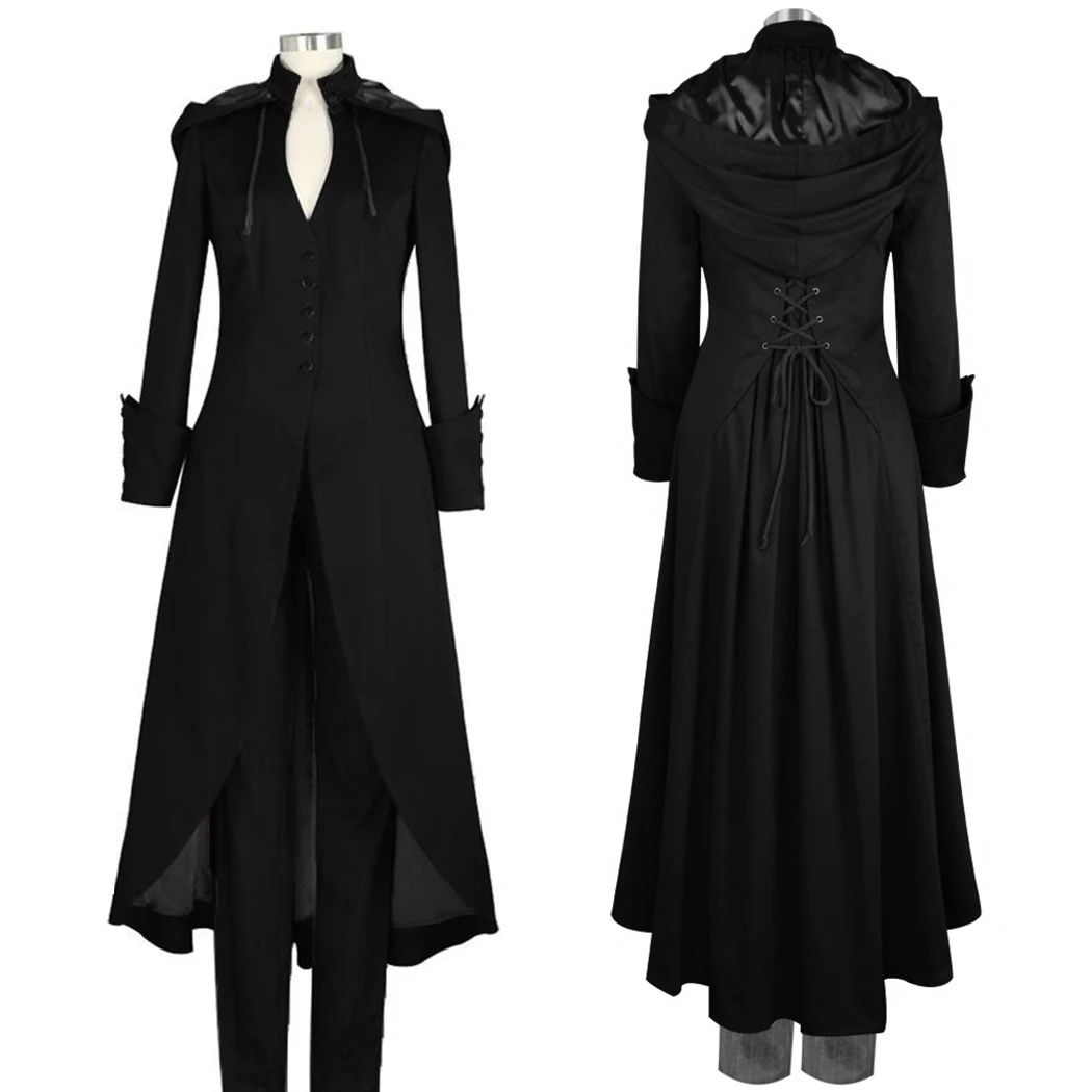 Ретро Дамская плащ куртка с капюшоном для торжеств вечерние Косплэй сцены MS