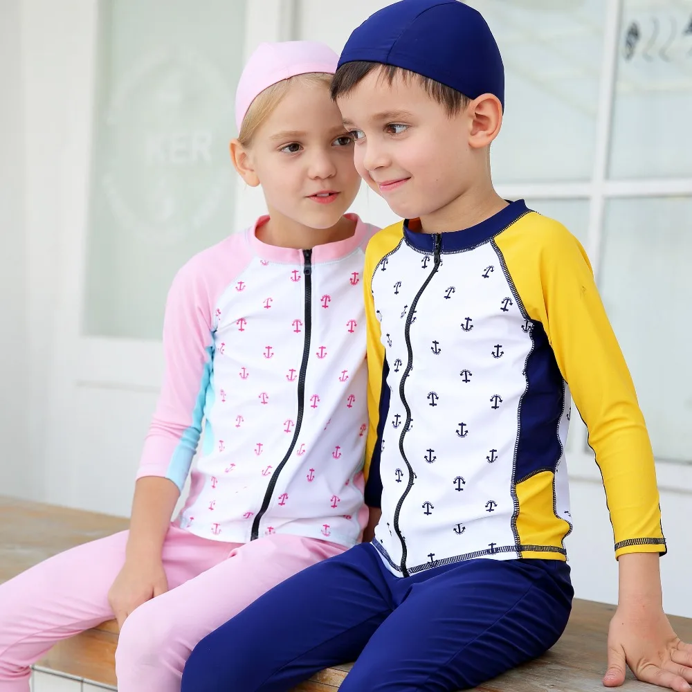 Женский раздельный купальник с длинным рукавом защитой от УФ лучей|Комбинезоны| |