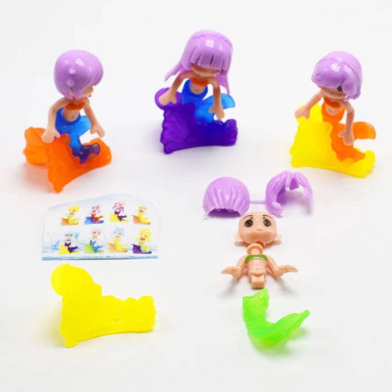 5 шт./лот DIY Сборные милые куклы русалки самоблокирующиеся кирпичи экшн игрушки