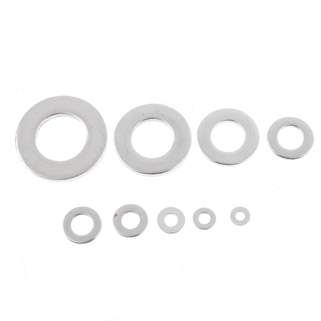 580pcs Stainless Steel Flat Washers Assortment Kit Set M2-M12 | Обустройство дома