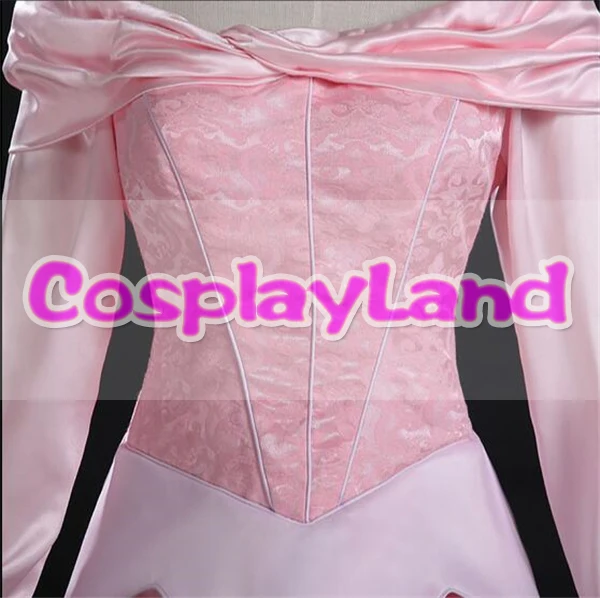 Спящая Красавица Принцесса Аврора Косплей Костюм платье розовый Взрослый