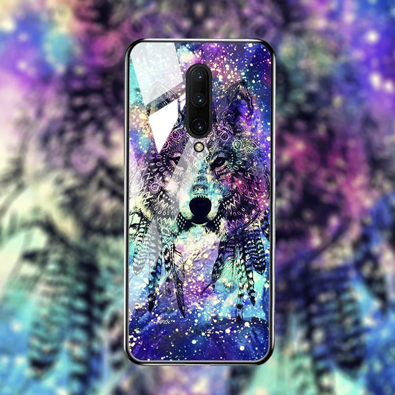 M092 Чехол для Oneplus 7 7T Pro, Роскошный чехол из закаленного стекла, чехол для One plus 7 7T Pro, бампер, чехол - Цвет: M092