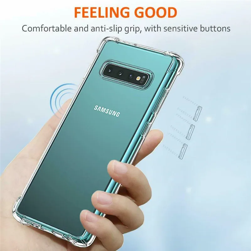 Soft TPU Case For Samsung Galaxy S10 Plus S10E Transparent Silicone Back Cover E Ultra Slim Clear Cases |