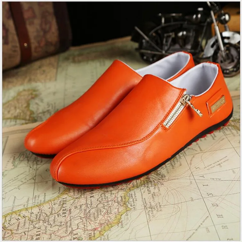Men Flats Slip On Loafers High Quality PU Leather Shoes casual shoes Fashion Driving | Обувь