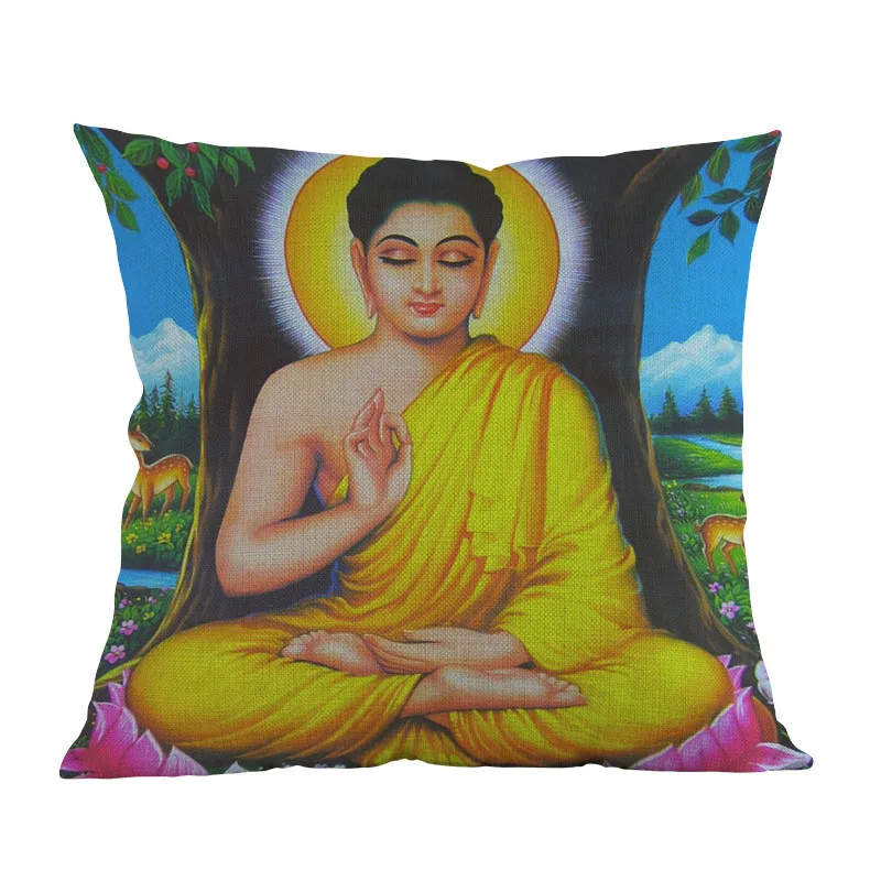 Hinduism God Ganesha Vishnu Shiva Hanuman буддистский льняной чехол для подушки для дома, дивана, религиозного украшения