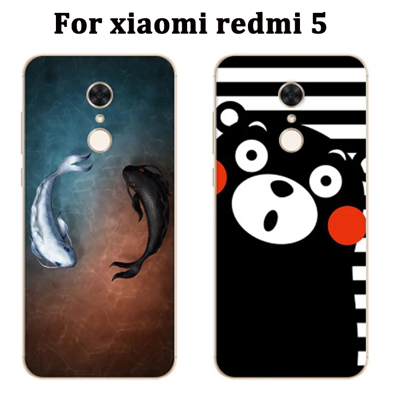Чехол для xiaomi redmi 5 милый мультяшный Мягкий силиконовый чехол redmi5 телефона five