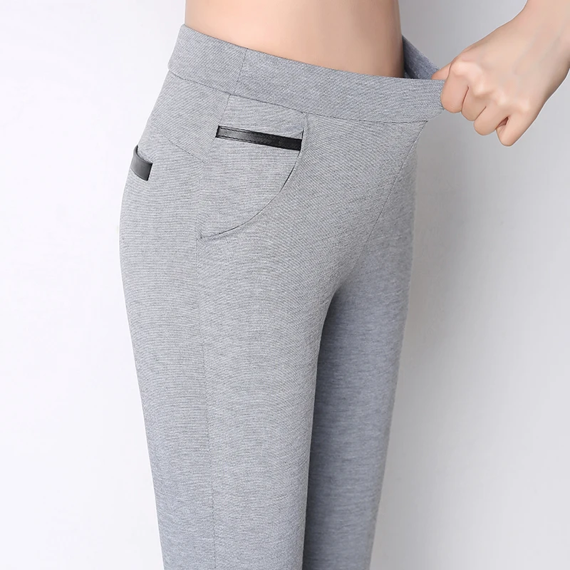 Капри женские брюки большого размера 2017 джоггеры с высокой талией узкие