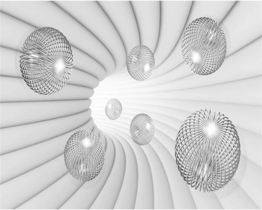 beibehang Custom wallpaper 3d mural stereo ball space extension background decoration painting wall papers home decor | Обустройство