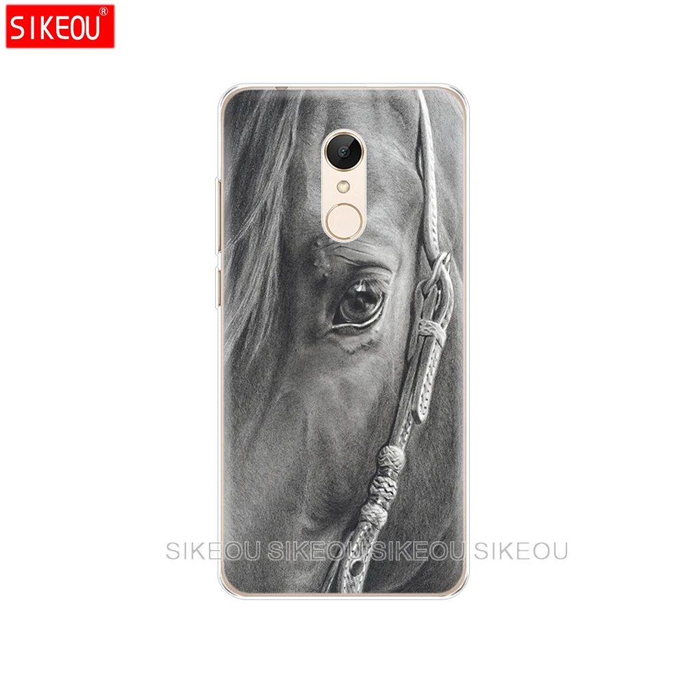 Силиконовый чехол для телефона Xiaomi redmi 5 4 1 1s 2 3 3s pro PLUS note 4X 4A 5A Sunset and horse | Мобильные