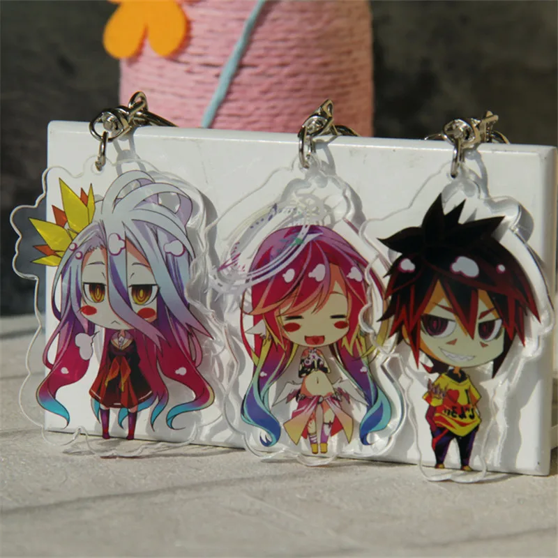 Аниме Косплей без игры жизни Shiro Sora Jibril акриловый брелок для Хэллоуина с