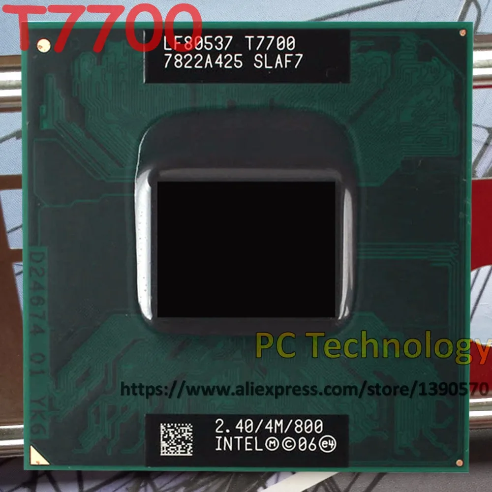 Оригинальный процессор Intel для ноутбука T7700 2 40 ГГц/4 м/800 разъем 479 двухъядерный