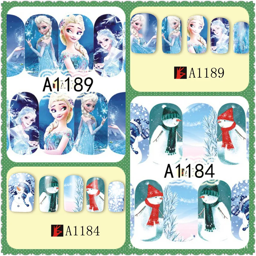 1 шт. стикер для ногтей Рождество Зима переводная наклейка Слайдеры дизайна