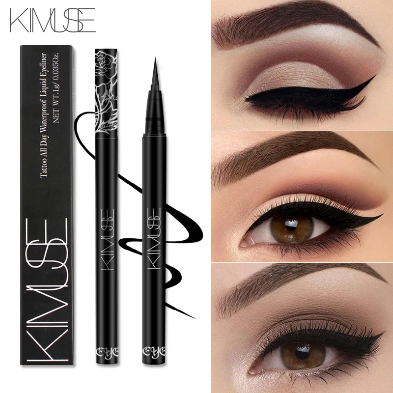 KIMUSE 24H Tattoo Eyeliner Pencil Waterproof Pen Precision Long-lasting Liquid Eye Liner Smooth Make Up Tools