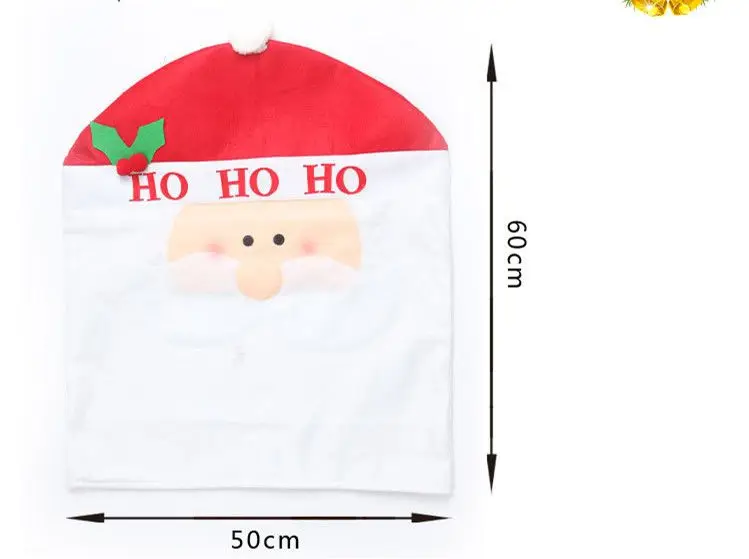 

Christmas Supplies Dining Chair Christmas Decoration Cover Santa Claus Chair Decoration Cover Festival Home Decor -15