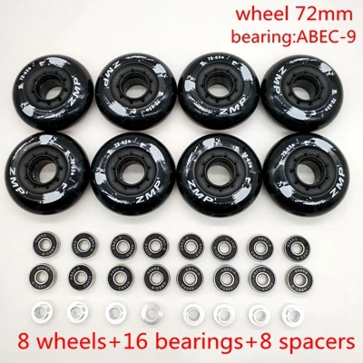72 wheel n bearing Роликовые колеса Скейт Колеса черный белый 85 A PU колеса - Цвет: 72 wheel n bearing