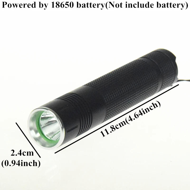 AIFENG светодиодный светильник УФ фонарь 18650 на батарейках 365nm черный мини для