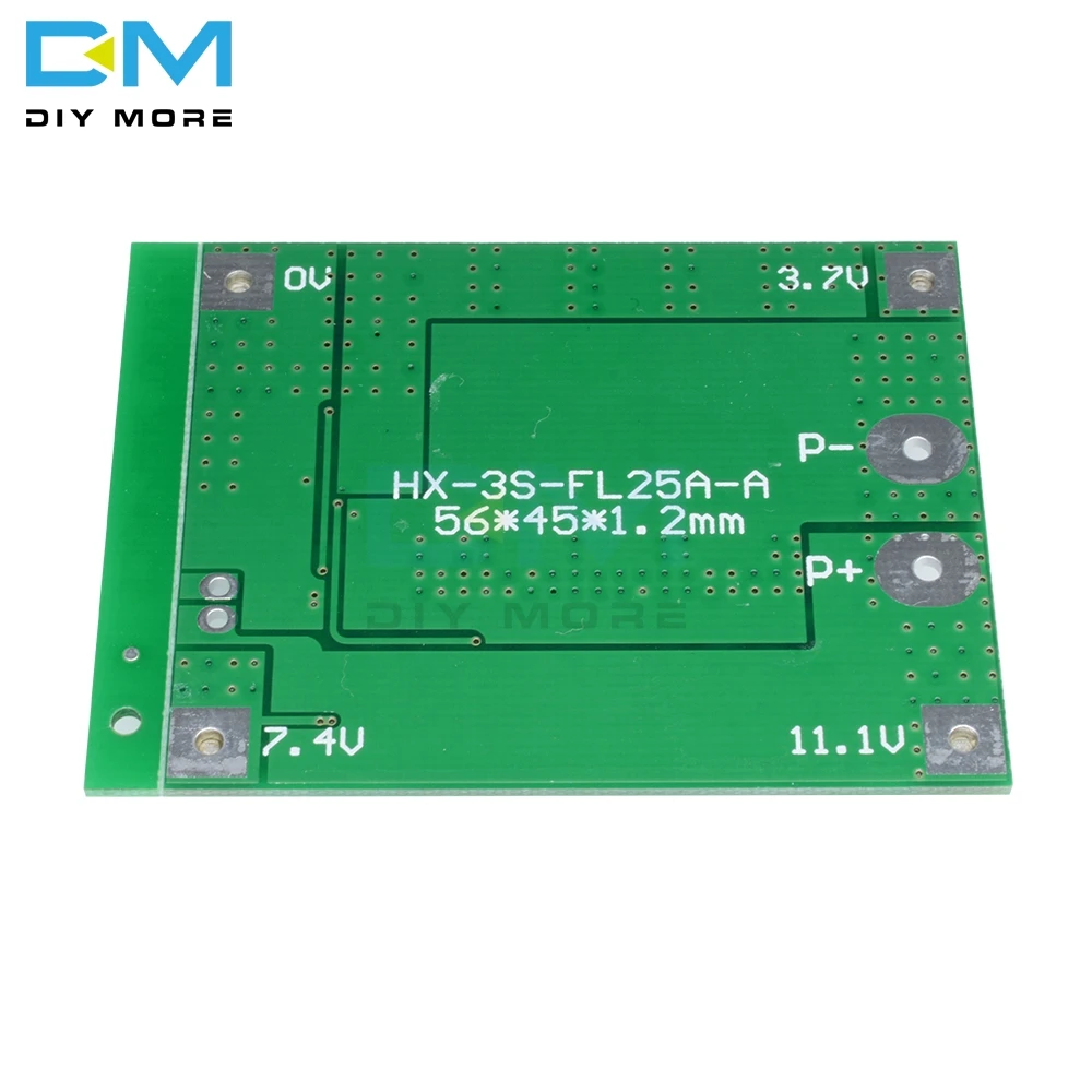 3S 25A литий-ионный аккумулятор 18650 BMS PCM плата защиты от короткого замыкания модуль
