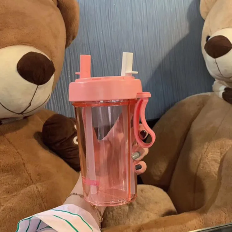 Новинка креативная двухслойная бутылка для воды 420 мл двойное использование пара