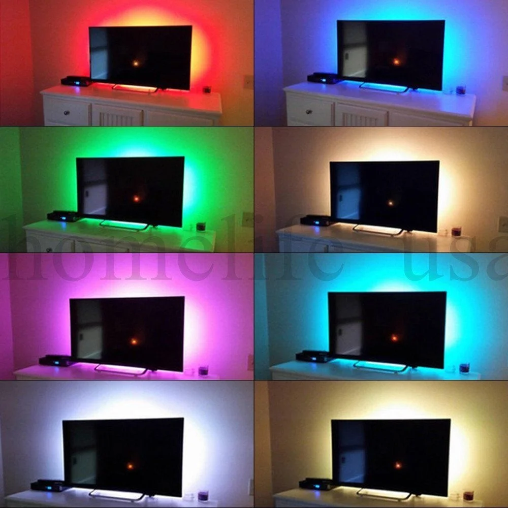 HENYNET 5050 яркий светодиод 1 м/2 м USB светодиодные полосы света ТВ задний свет RGB