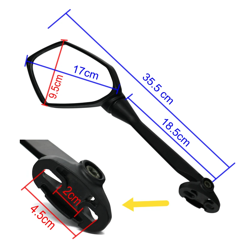 MoFlyeer Racing Motorcycle Aluminium Rearview Mirrors For Honda Yamaha HYOSUNG Suzuki Kawasaki Side Mirror | Автомобили и
