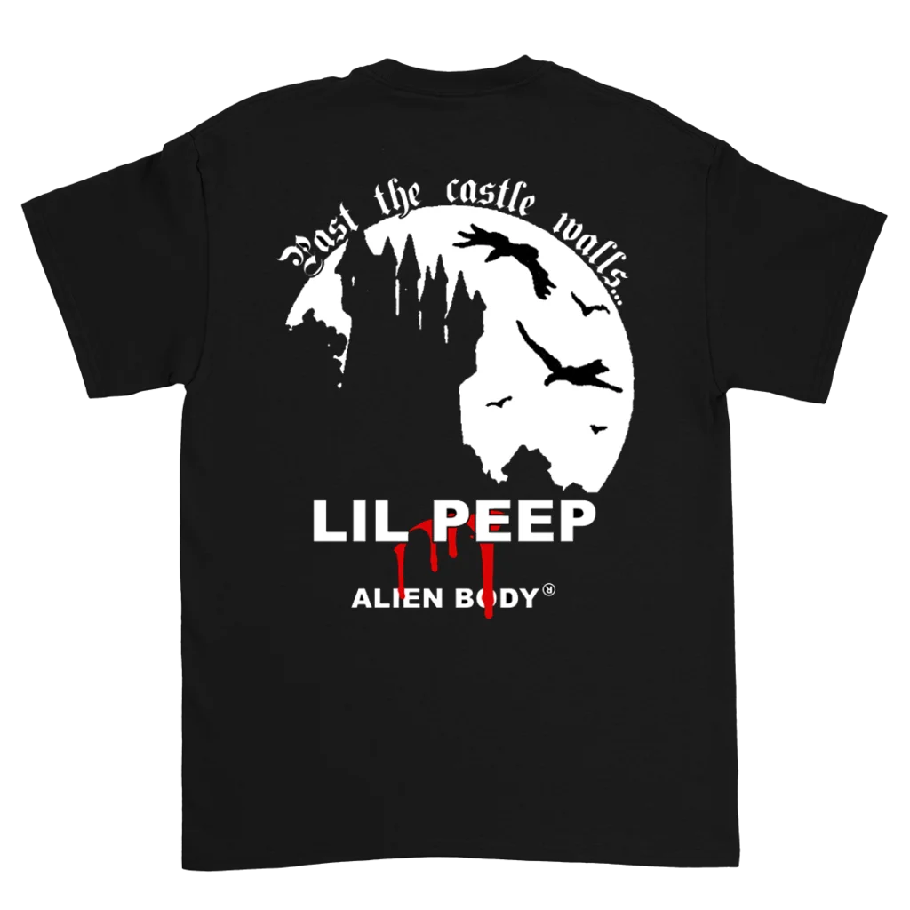 

Lil Peep X Alien Body Anarchy Vampire T shirt XL New Xl Authentic Deadstock White O Neck Cotton T-Shirt Funny