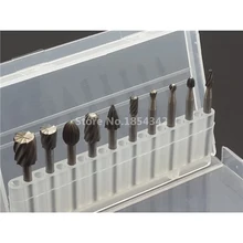 10 шт. набор коробок HSS Dremel Routing Wood Rotary Milling File Cutter резьба резной нож